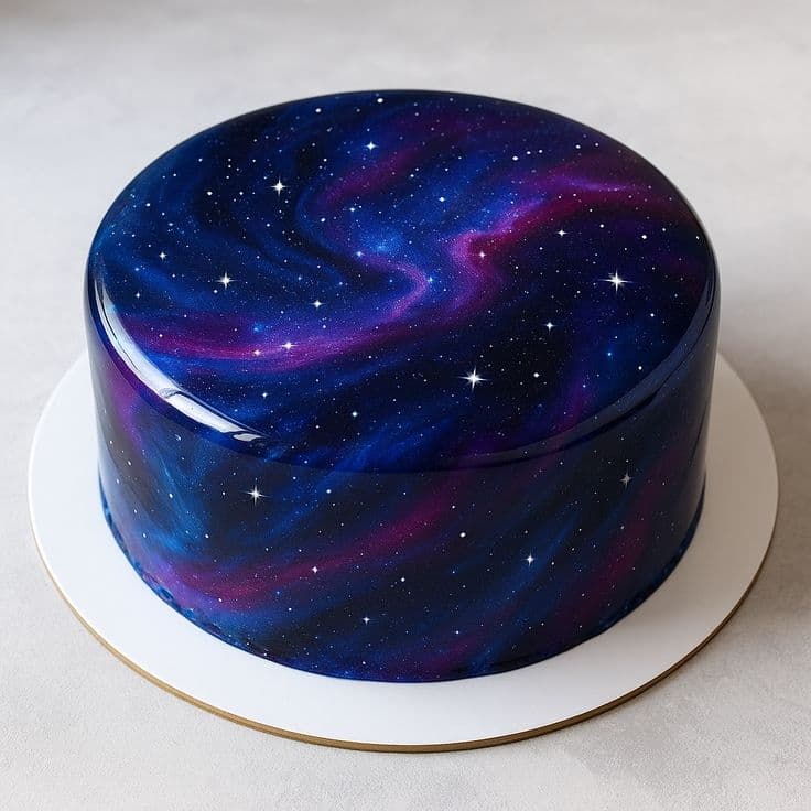 Galaxy Glitter Trending Cake