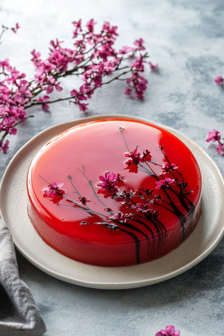 Mirror Glaze Trending Cake