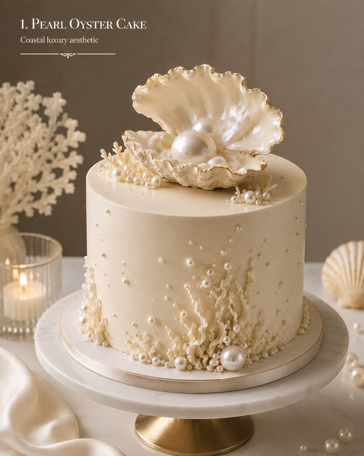 Pearl Lace Anniversary Cake